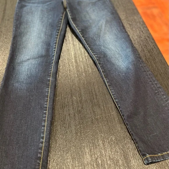 Tory Burch Cropped Slim Boot Cut Jeans Teal‎ Low Rise Designer Size 23
